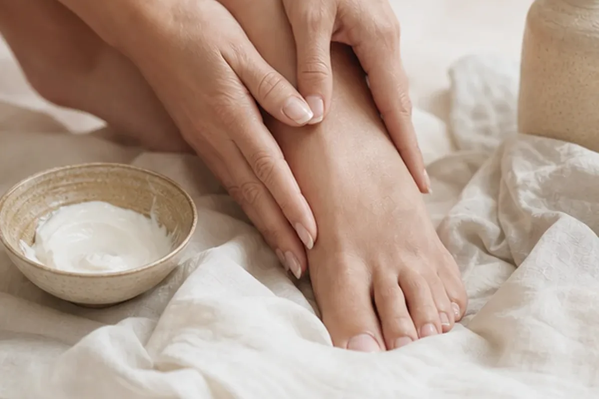 Hochwertige Beauty-Inszenierung zu Auswahlkriterien für Body Butter für raue Haut