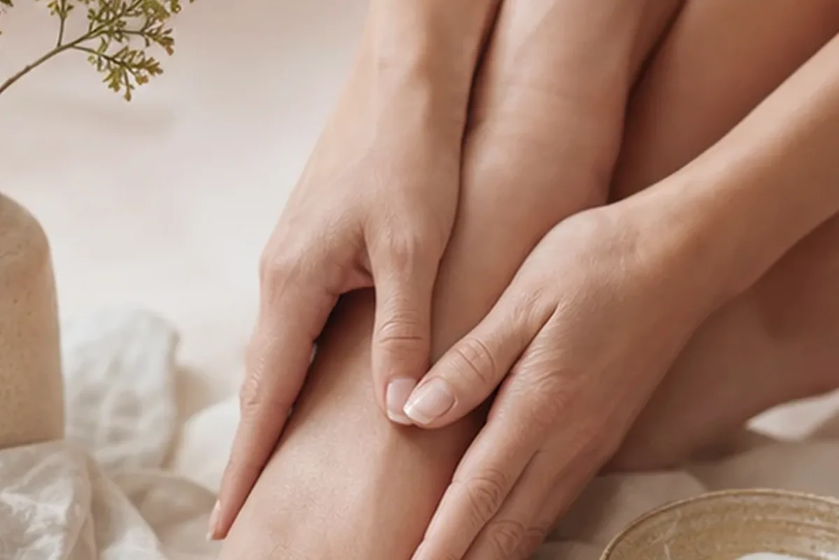 Redaktionelle Detailaufnahme zur Orientierung bei Körperlotion bei Keratosis pilaris