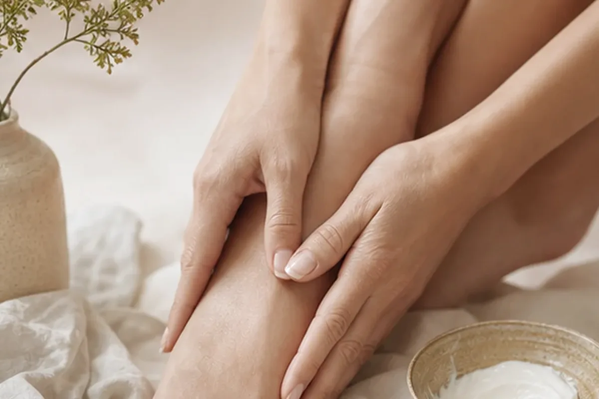 Hochwertige Beauty-Inszenierung zu Auswahlkriterien für Sugaring-Paste bei Rasurbrand