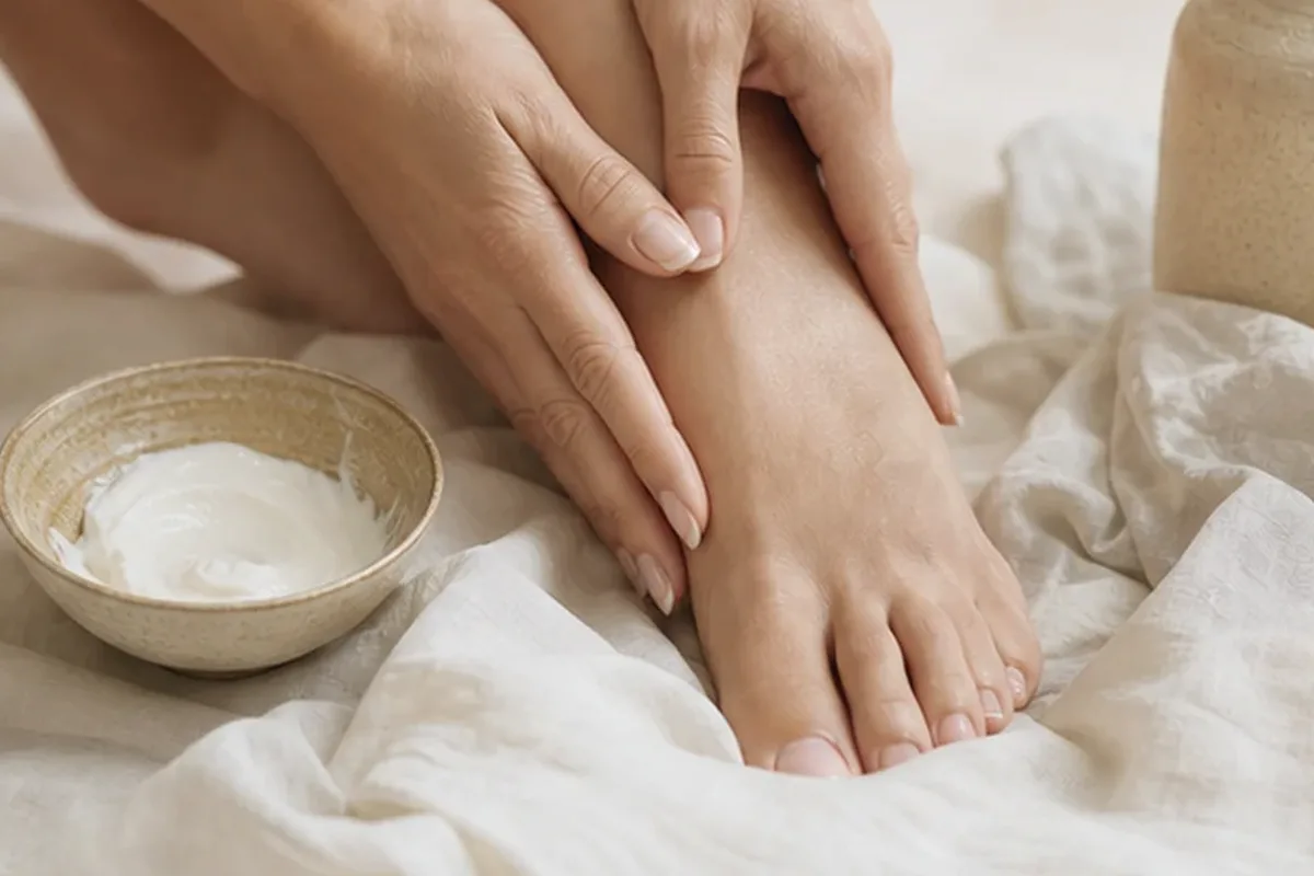 Redaktionelle Detailaufnahme zur Orientierung bei Duschgel bei Keratosis pilaris