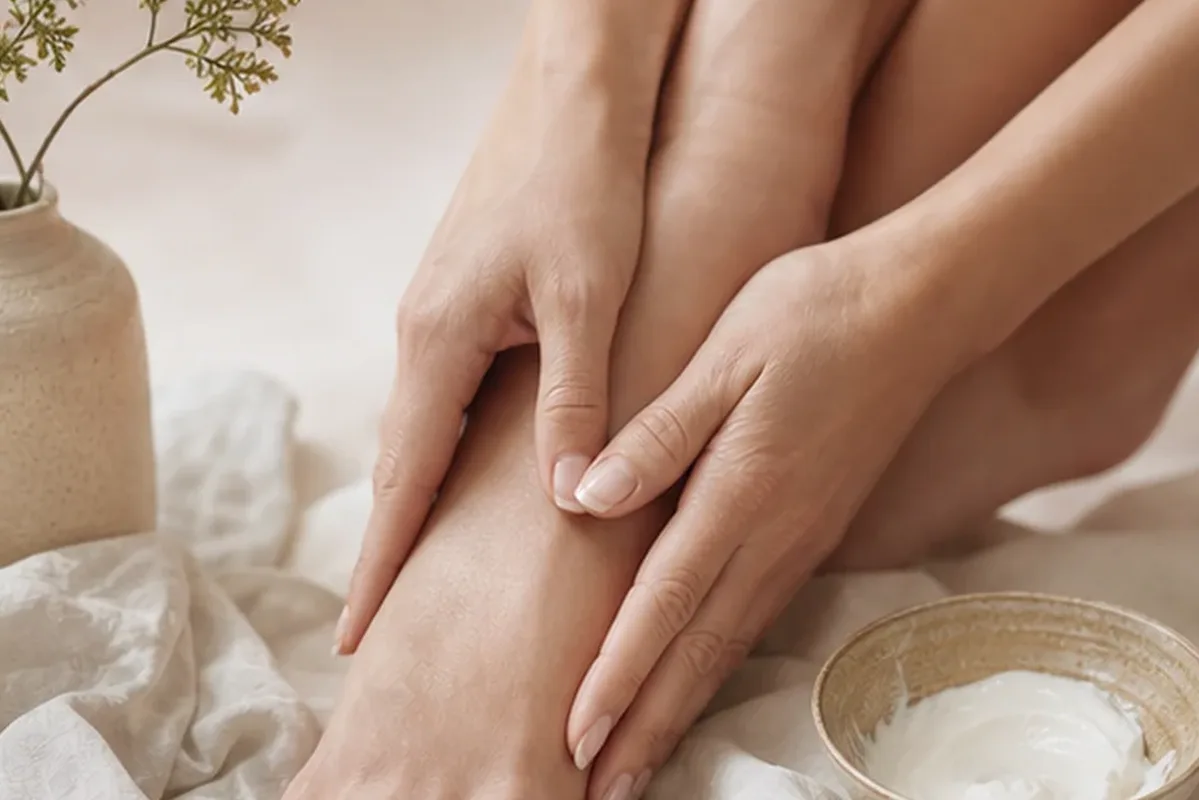 Hochwertige Beauty-Inszenierung zu Auswahlkriterien für Bikinizonen-Trimmer bei Rasurbrand