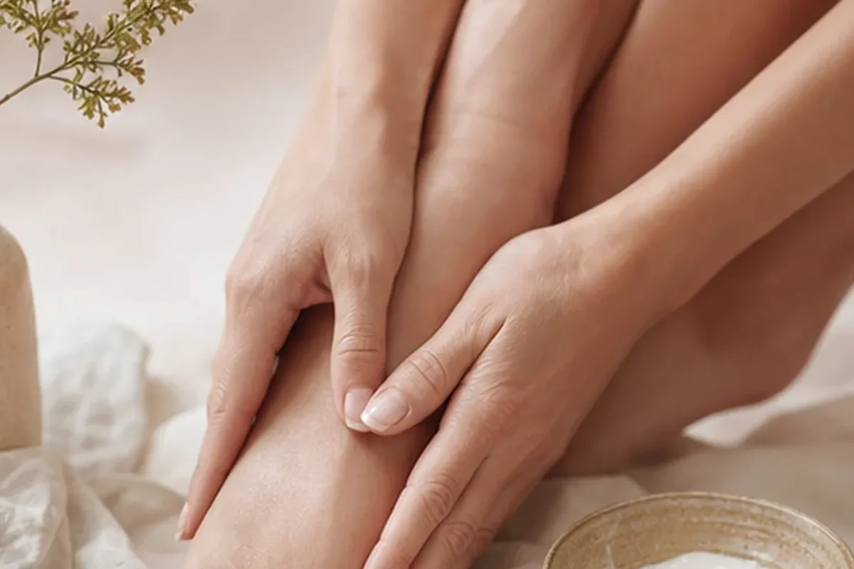 Redaktionelle Detailaufnahme zur Orientierung bei Body Butter bei brüchigen Nägeln