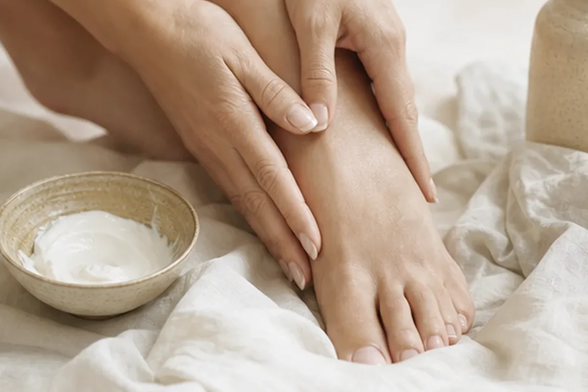 Redaktionelle Detailaufnahme zur Orientierung bei Sugaring-Paste bei eingewachsenen Haaren