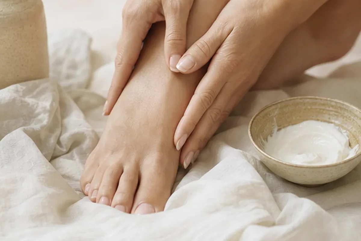 Hochwertige Beauty-Inszenierung zu Auswahlkriterien für Duschöl für empfindliche Haut