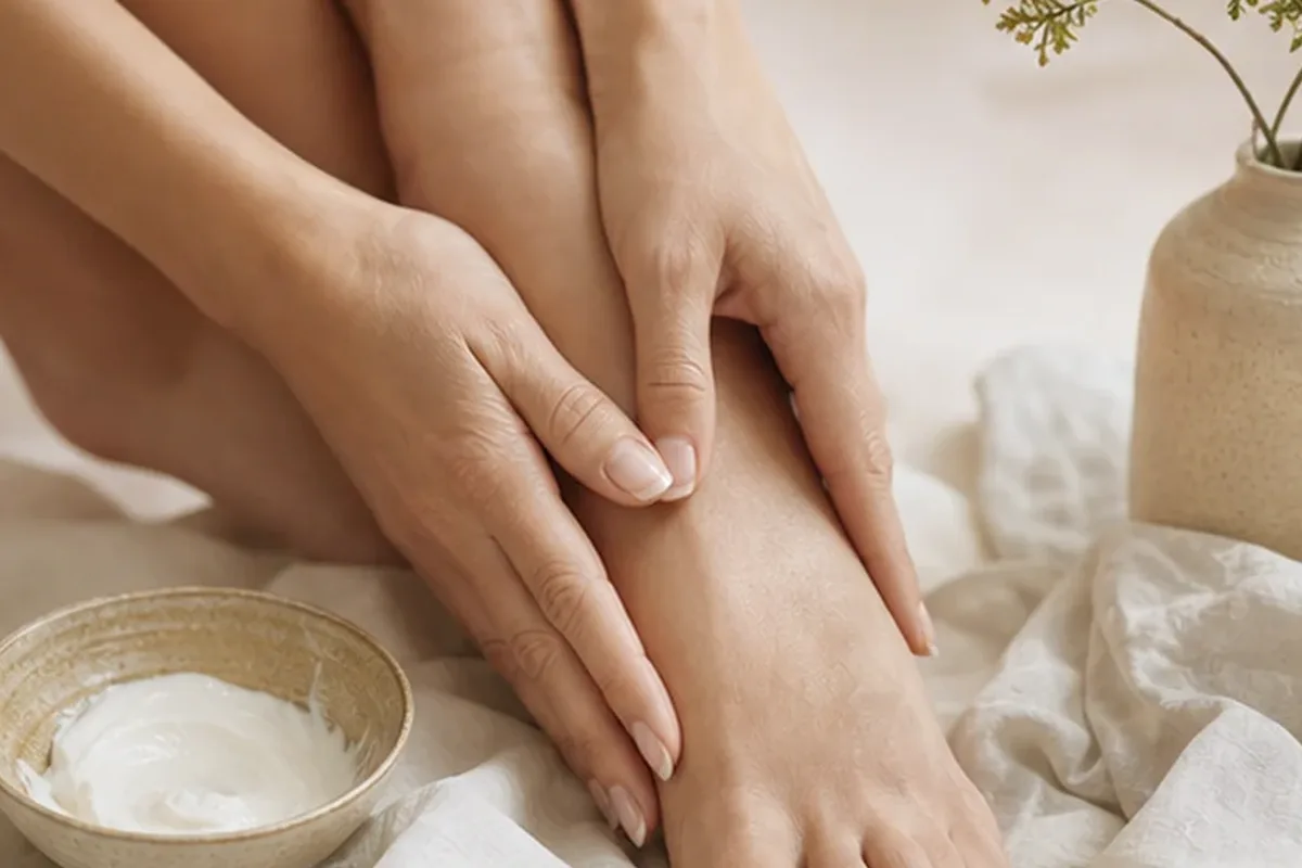 Hochwertige Beauty-Inszenierung zu Auswahlkriterien für Badezusatz bei starkem Schwitzen