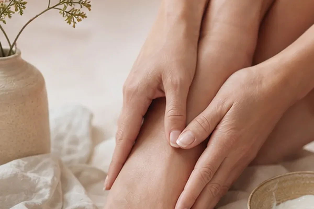 Hochwertige Beauty-Inszenierung zu Auswahlkriterien für Badezusatz für empfindliche Haut