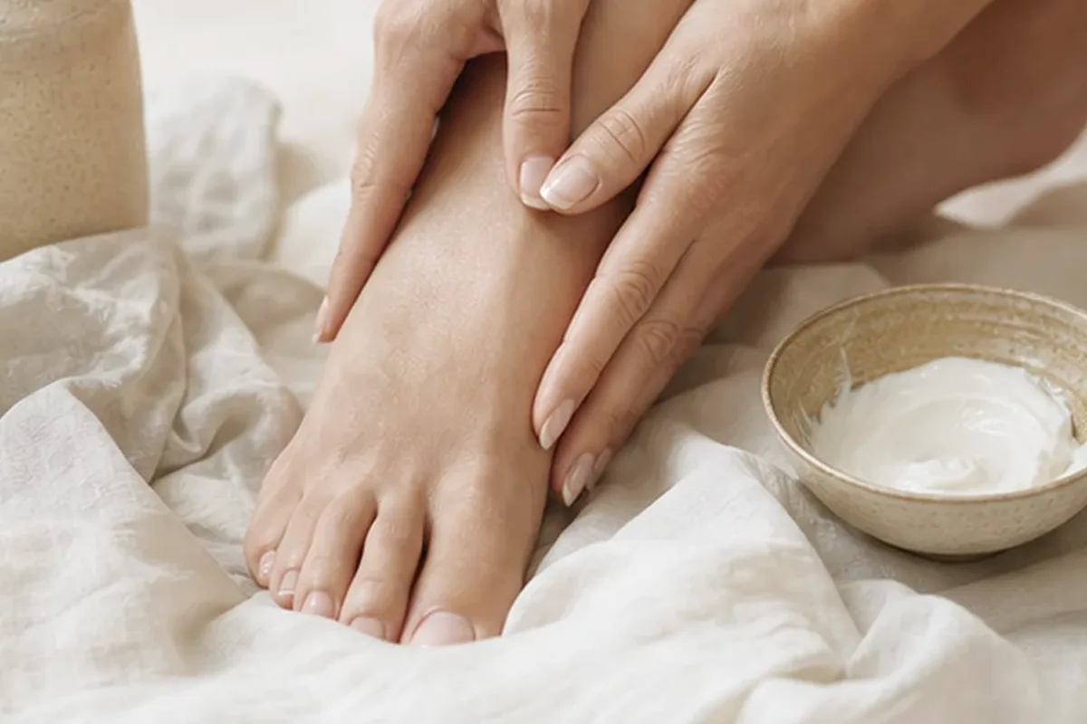 Hochwertige Beauty-Inszenierung zu Auswahlkriterien für After-Sun-Pflege für raue Haut
