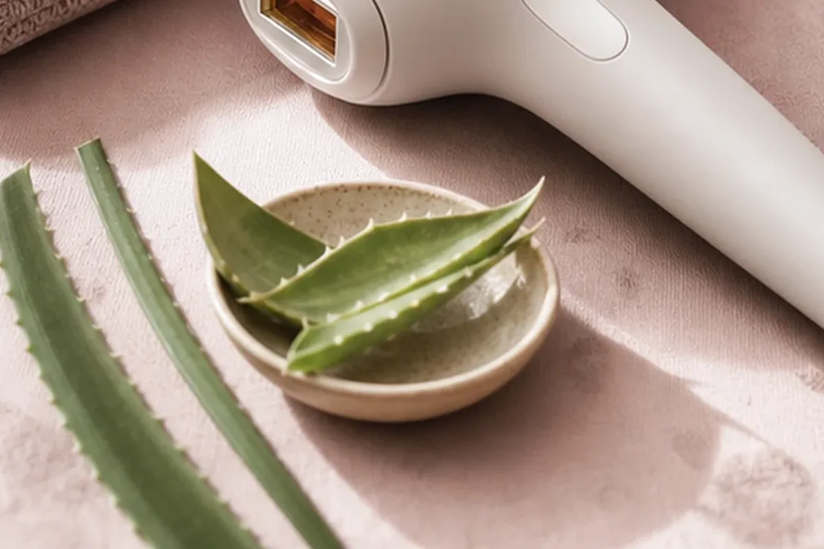 Redaktionelle Detailaufnahme zur Orientierung bei Bikinizonen-Trimmer für empfindliche Haut
