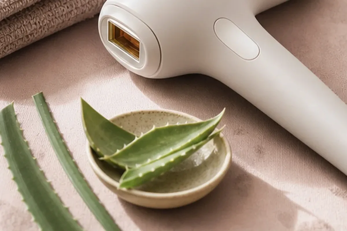 Redaktionelle Detailaufnahme zur Orientierung bei Waxing-Set bei eingewachsenen Haaren