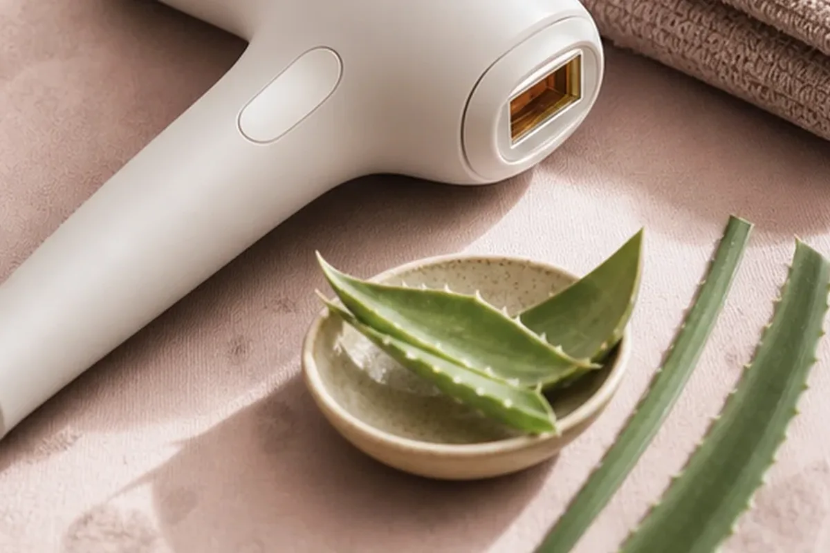 Hochwertige Beauty-Inszenierung zu Auswahlkriterien für IPL-Gerät bei eingewachsenen Haaren