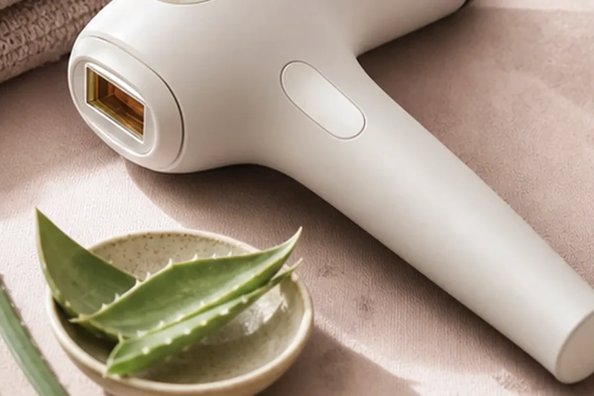 Redaktionelle Detailaufnahme zur Orientierung bei Bikinizonen-Trimmer für dunkle Haare