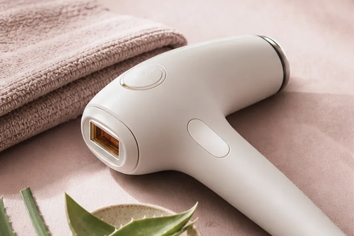Redaktionelle Detailaufnahme zur Orientierung bei Waxing-Set bei Rasurbrand