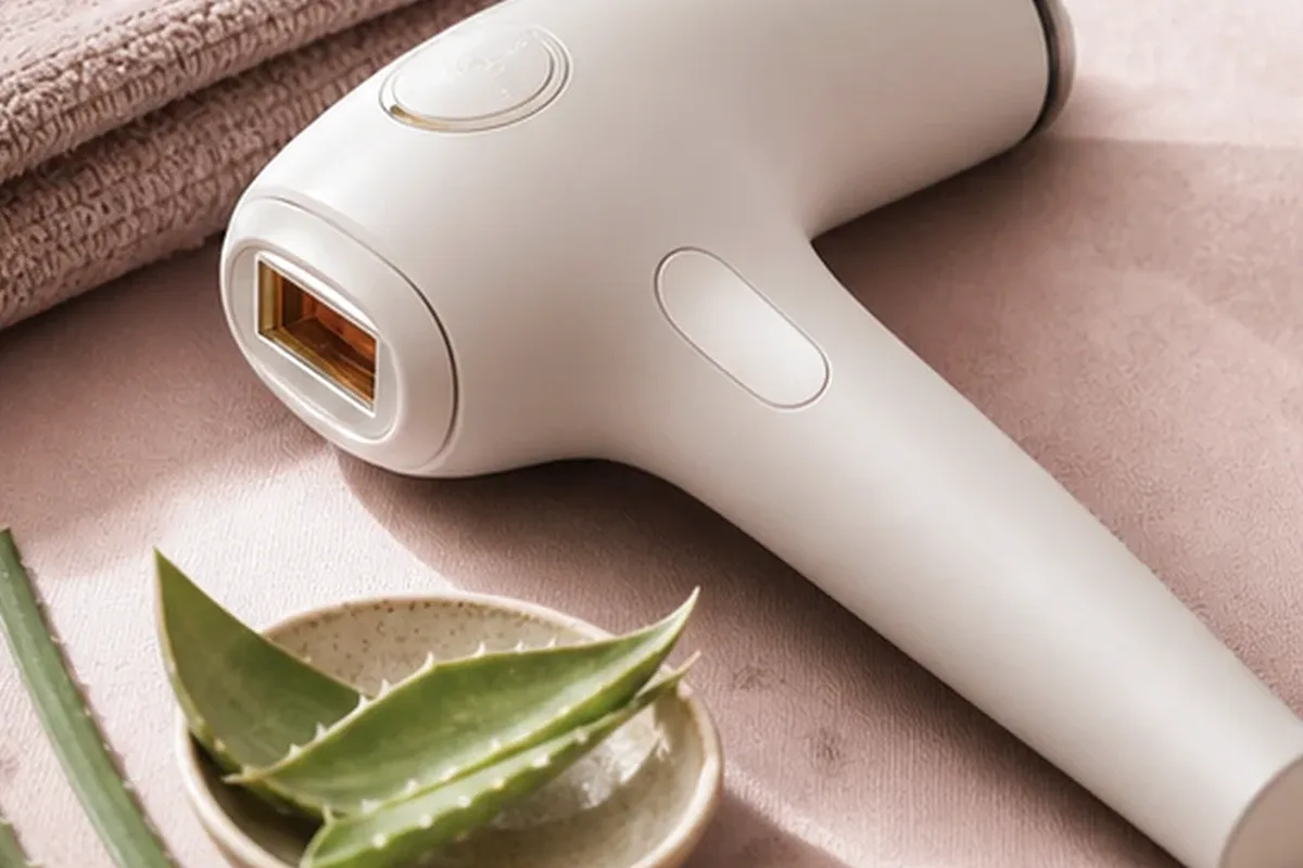 Hochwertige Beauty-Inszenierung zu Auswahlkriterien für Body-Trimmer für feine Haare