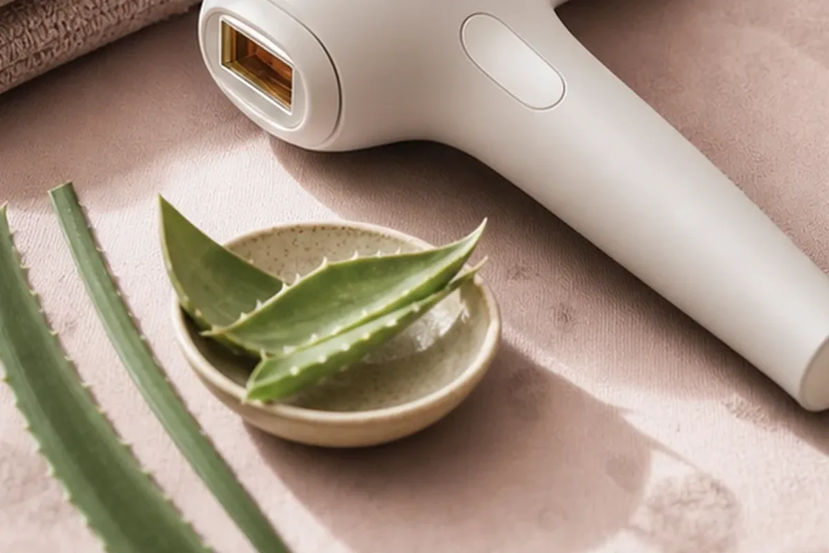 Redaktionelle Detailaufnahme zur Orientierung bei Bikinizonen-Trimmer für empfindliche Haut
