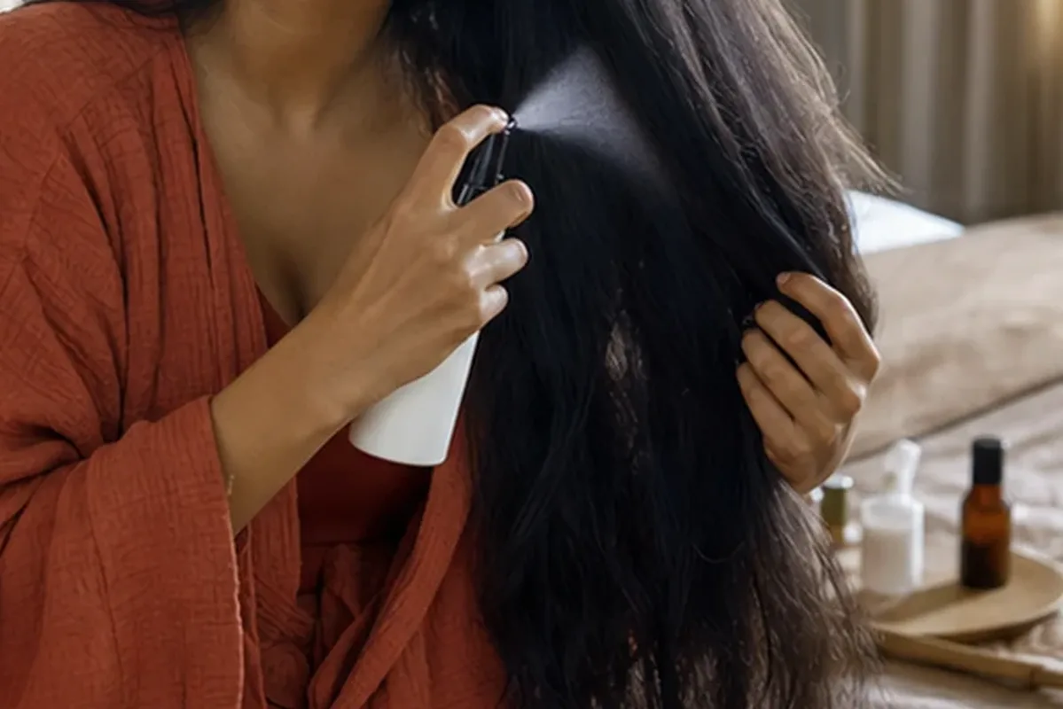 Redaktionelle Detailaufnahme zur Orientierung bei Haarmaske für lockiges Haar