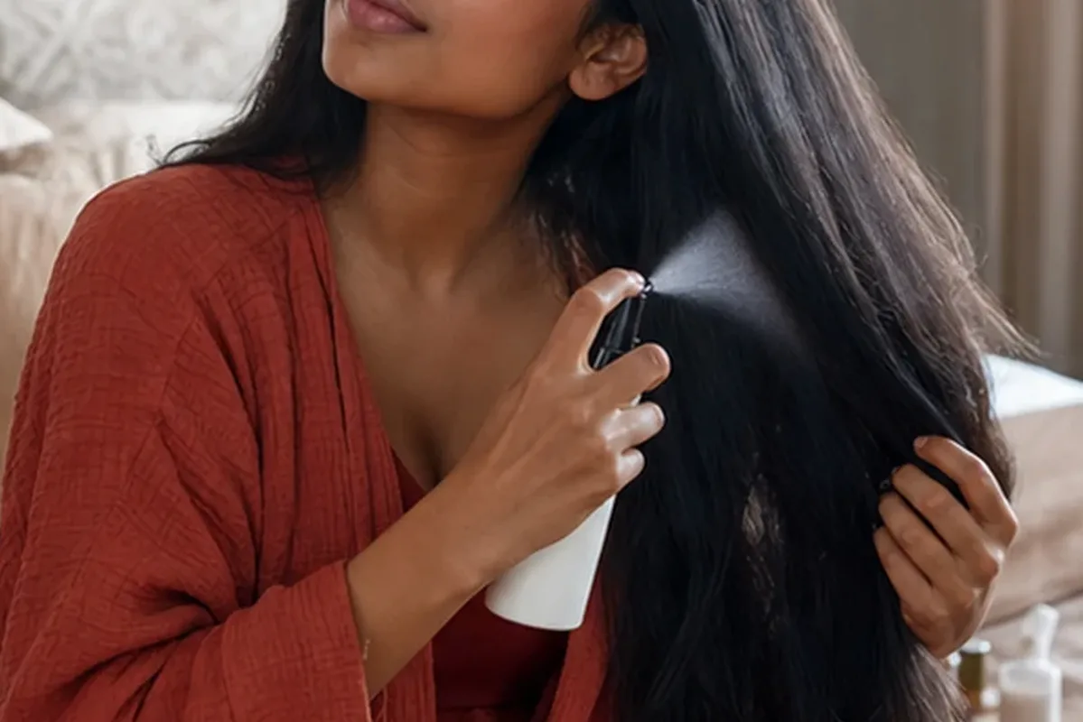Hochwertige Beauty-Inszenierung zu Auswahlkriterien für Haarmaske bei Frizz