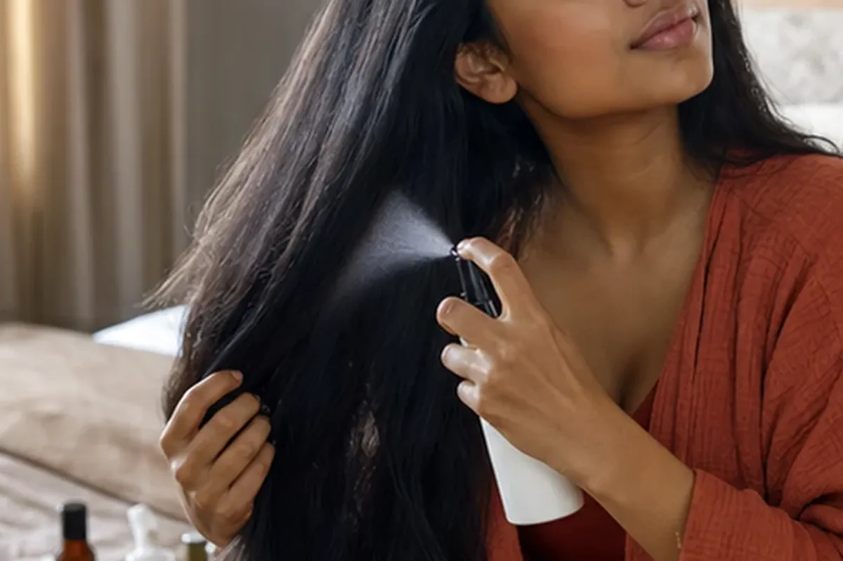 Redaktioneller Beauty-Moment zur Ausgangslage bei Lockencreme für trockenes Haar
