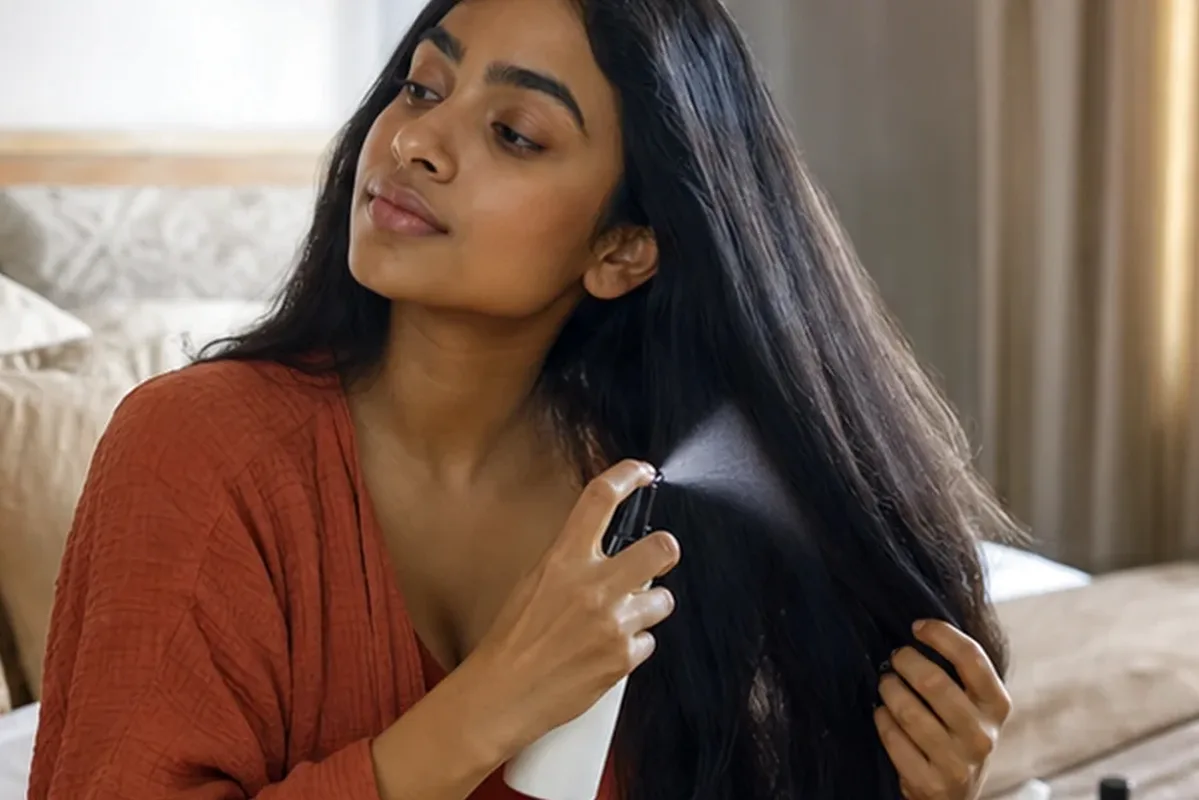 Hochwertige Beauty-Inszenierung zu Auswahlkriterien für Tiefenreinigungsshampoo bei Haarbruch