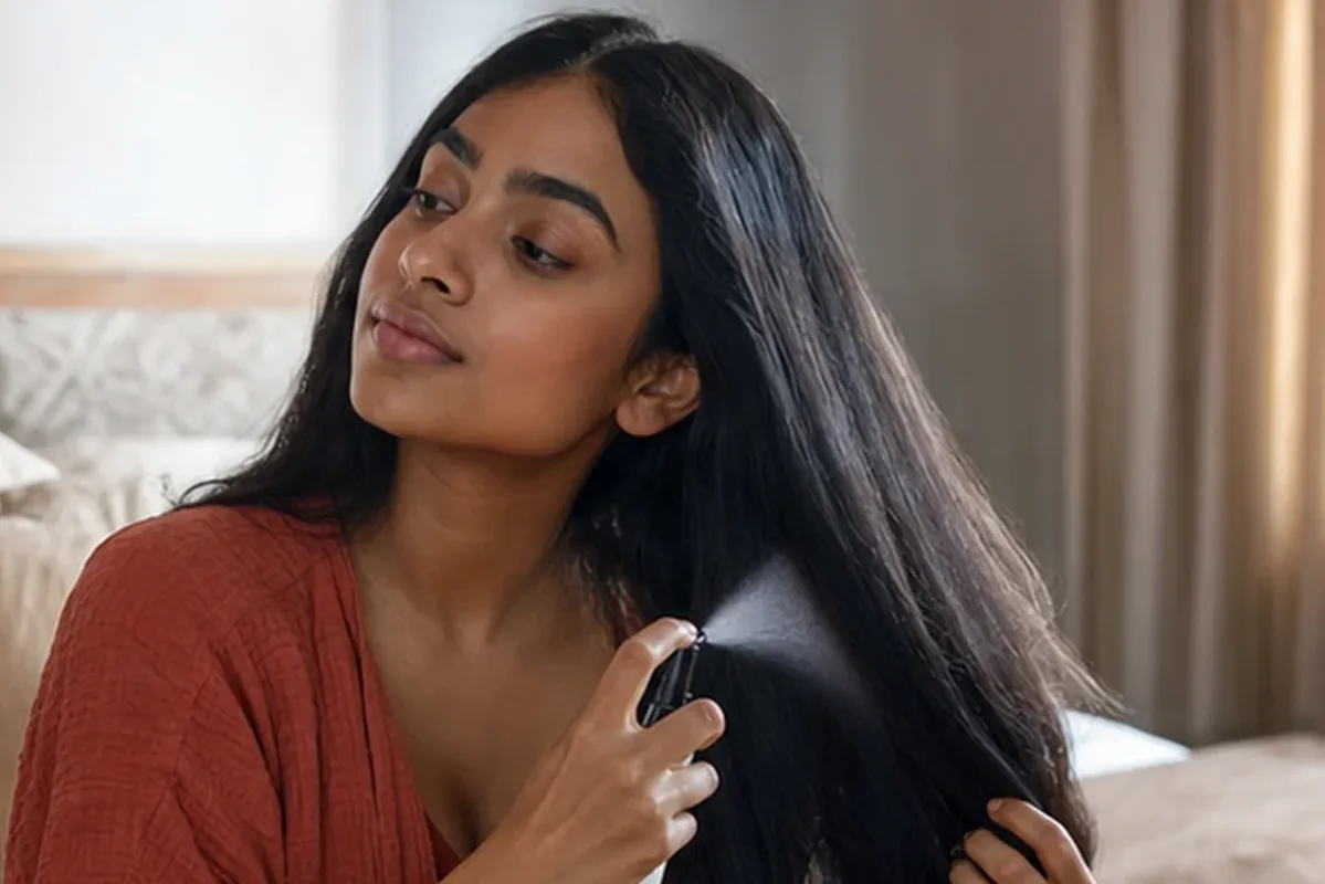 Authentische Beauty-Routine passend zum Thema Anti-Frizz-Pflege für empfindliche Kopfhaut