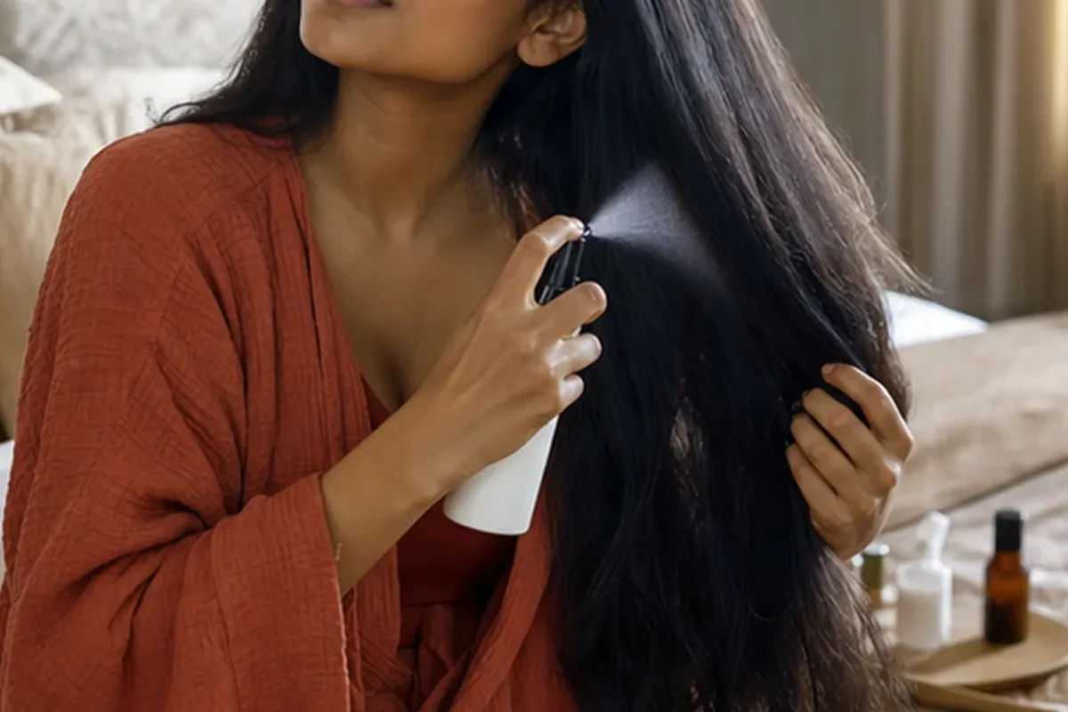 Redaktioneller Beauty-Moment zur Ausgangslage bei Hitzeschutz für empfindliche Kopfhaut