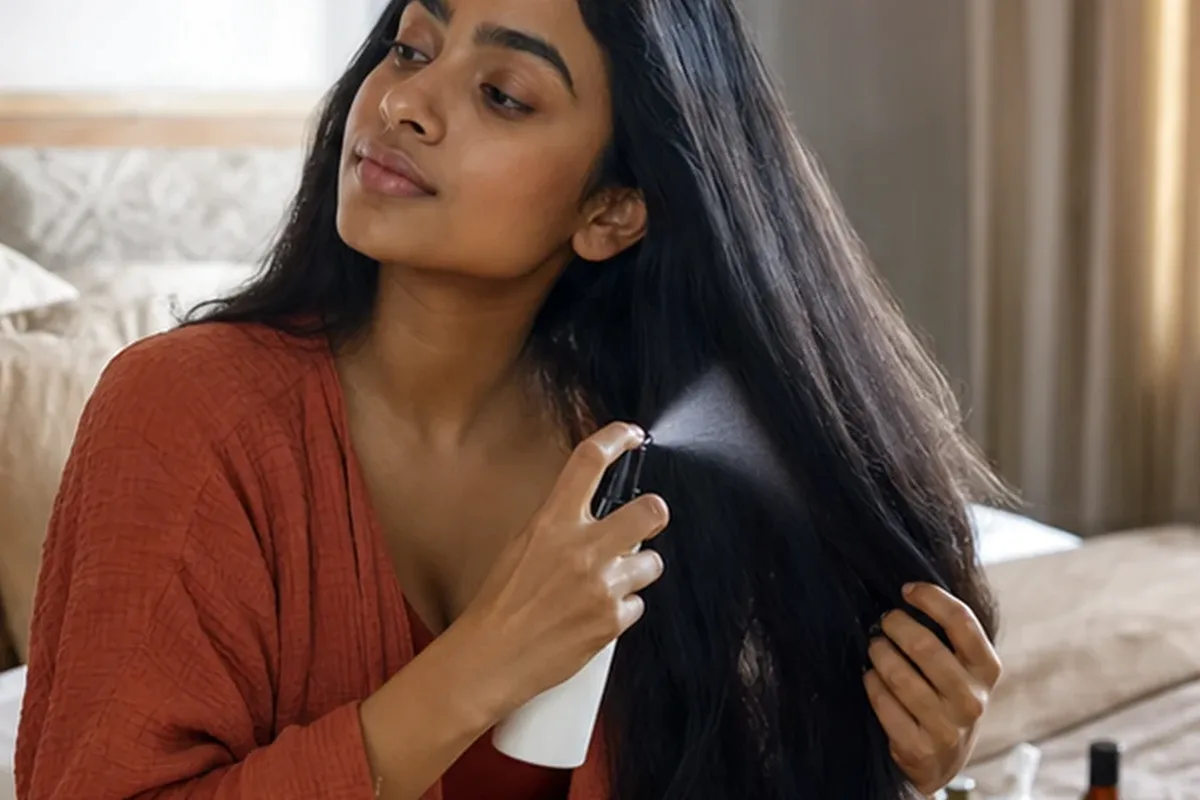 Emotionaler und authentischer Anwendungsmoment rund um Mildes Shampoo für empfindliche Kopfhaut