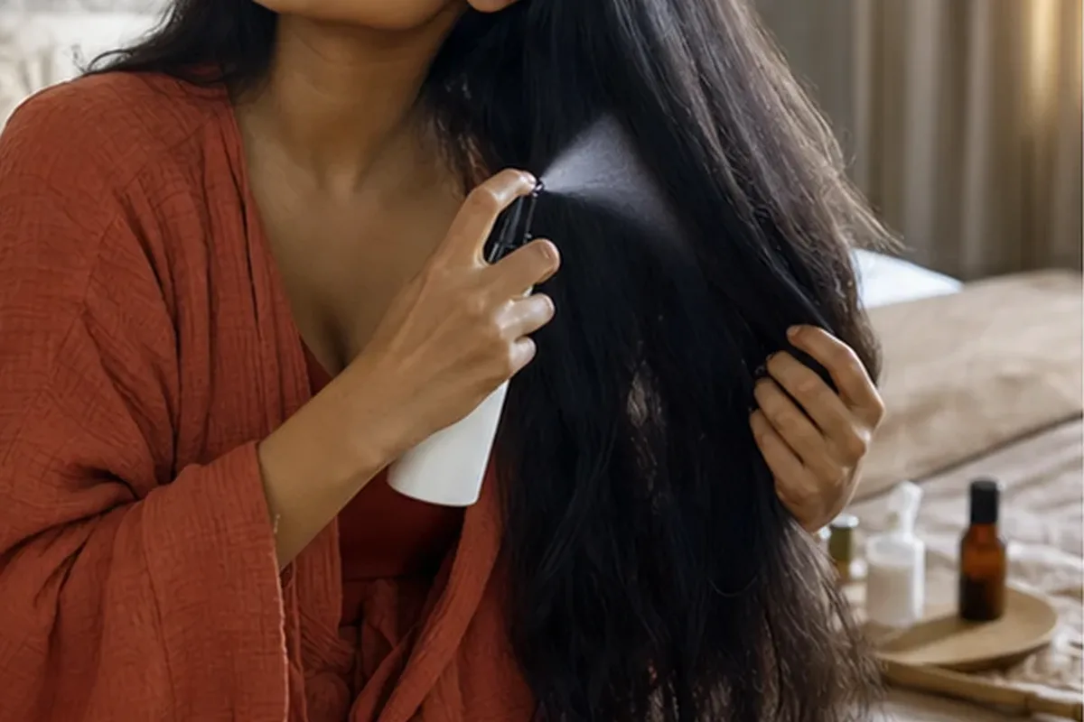 Authentischer Wohlfühlmoment passend zum Beauty-Thema Lockengel bei Haarbruch