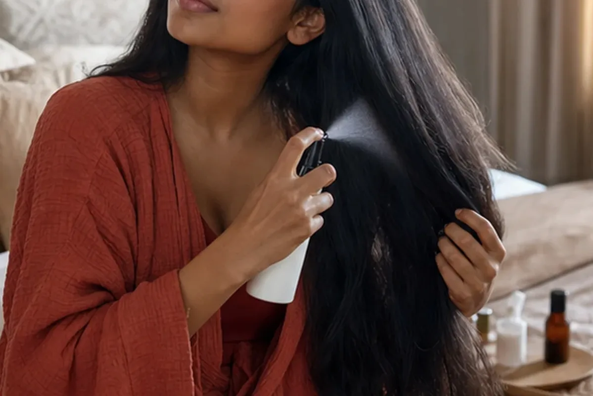 Authentische Beauty-Routine passend zum Thema Silbershampoo bei Frizz