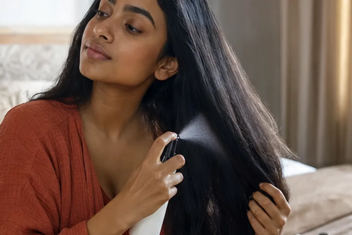 Redaktioneller Beauty-Moment zur Ausgangslage bei Lockencreme für empfindliche Kopfhaut