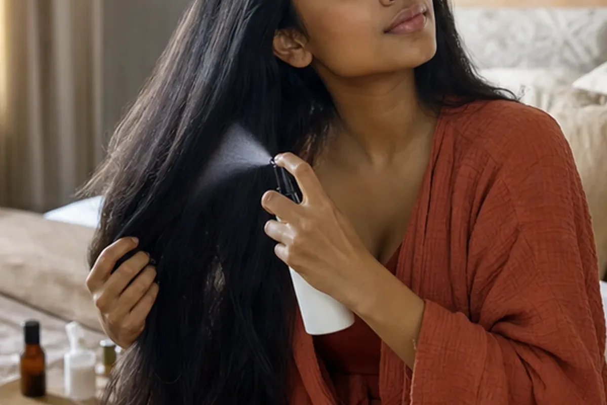 Authentische Beauty-Routine passend zum Thema Conditioner bei Haarbruch