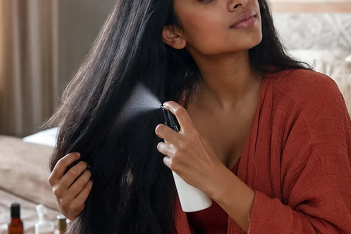 Authentische Beauty-Routine passend zum Thema Haaröl