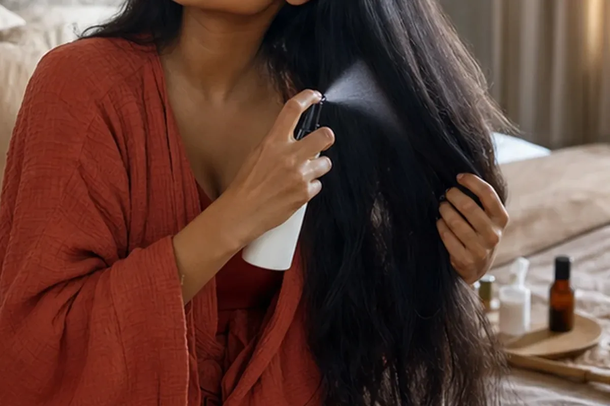 Redaktioneller Beauty-Moment zur Ausgangslage bei Haarmaske für trockenes Haar