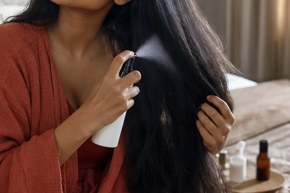 Hochwertige Beauty-Inszenierung zu Auswahlkriterien für Haaröl für strapaziertes Haar