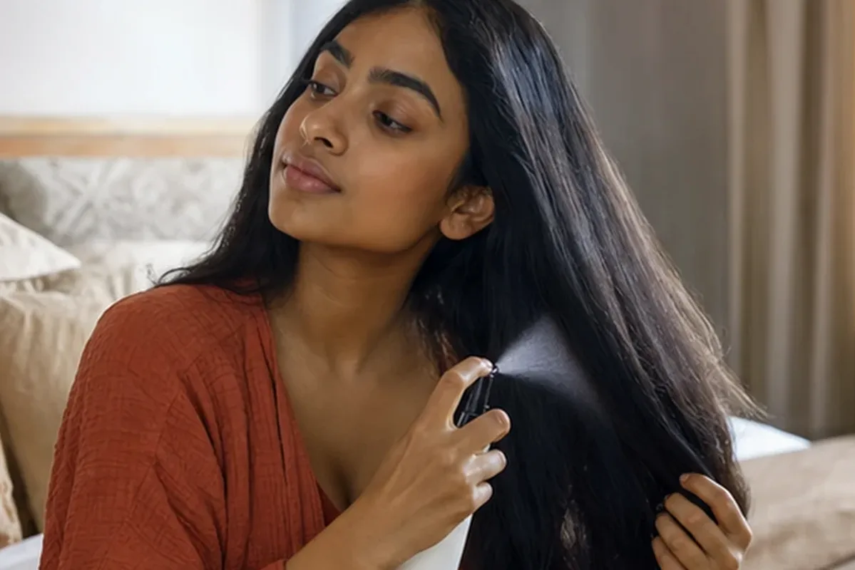 Authentische Beauty-Routine passend zum Thema Tiefenreinigungsshampoo für lockiges Haar