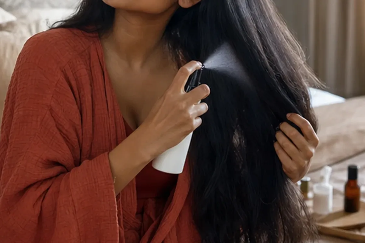 Hochwertige Beauty-Inszenierung zu Auswahlkriterien für Tiefenreinigungsshampoo für strapaziertes Haar