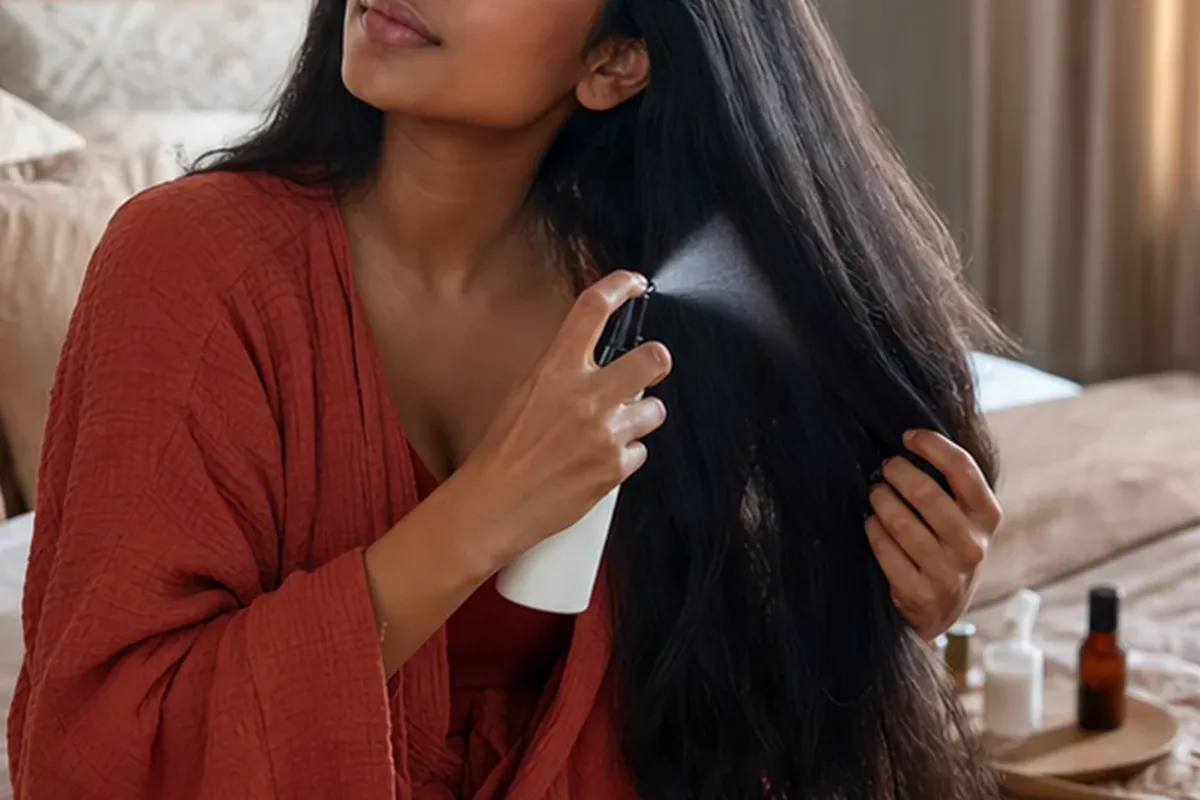 Authentische Beauty-Routine passend zum Thema Lockengel bei Frizz