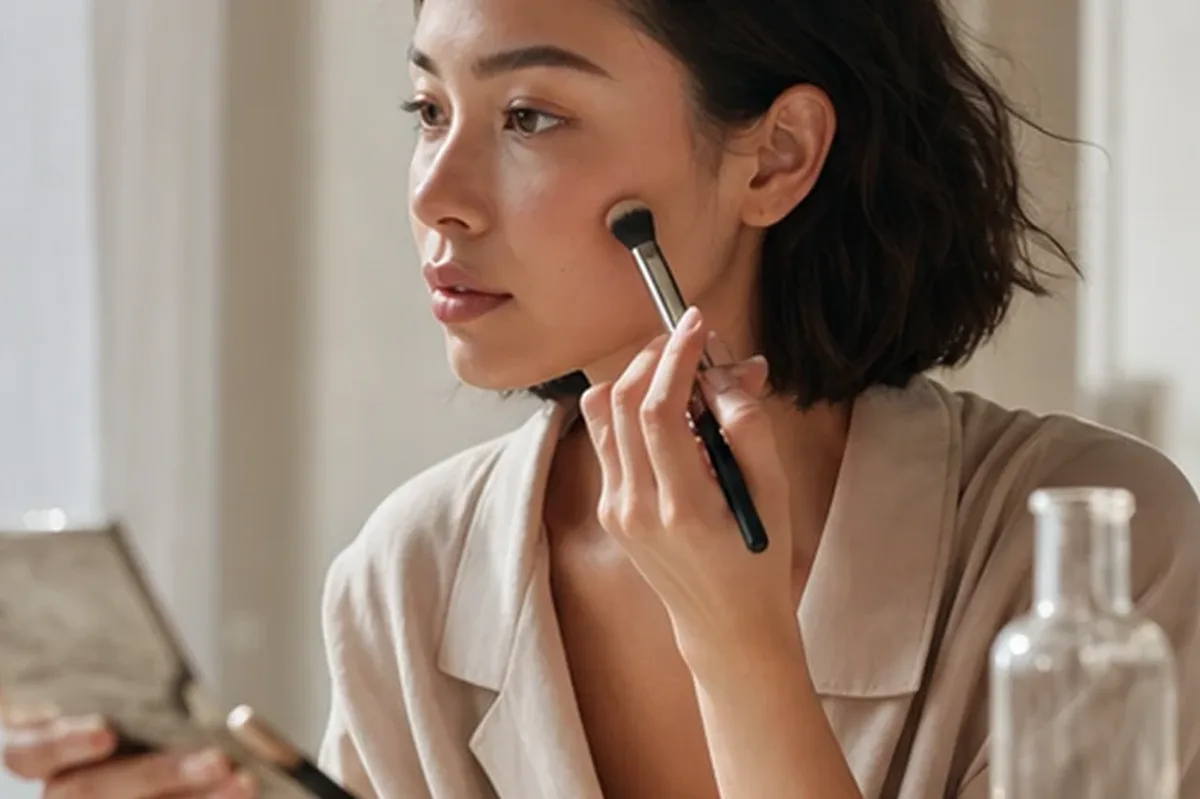 Redaktioneller Beauty-Moment zur Ausgangslage bei Rouge bei großen Poren