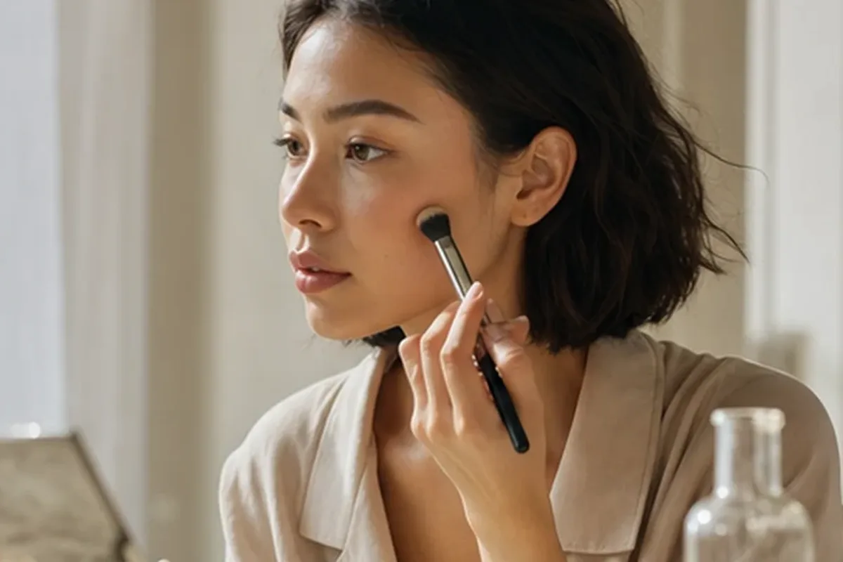 Authentische Beauty-Routine passend zum Thema Foundation für trockene Haut