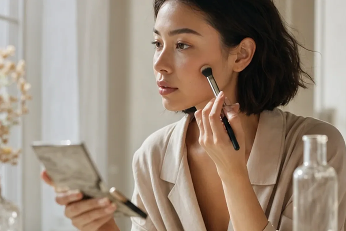 Authentische Beauty-Routine passend zum Thema Highlighter bei Rötungen