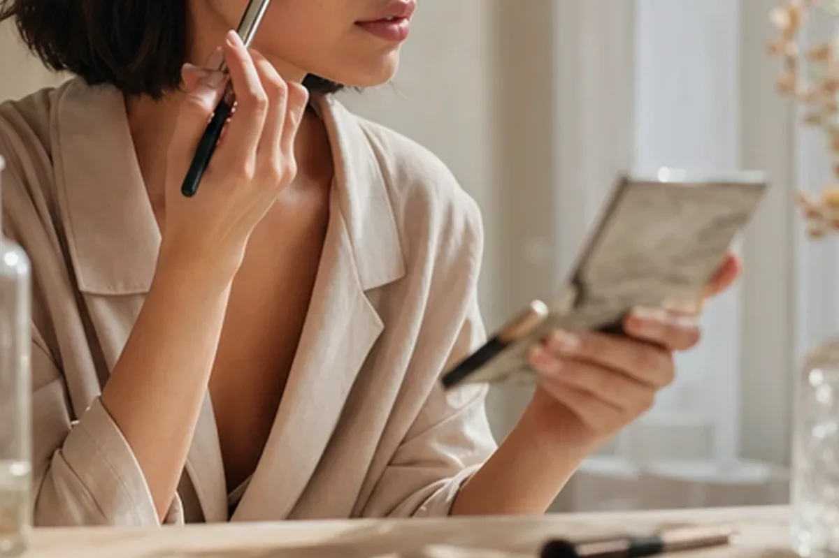 Authentischer Wohlfühlmoment passend zum Beauty-Thema Primer für reife Haut
