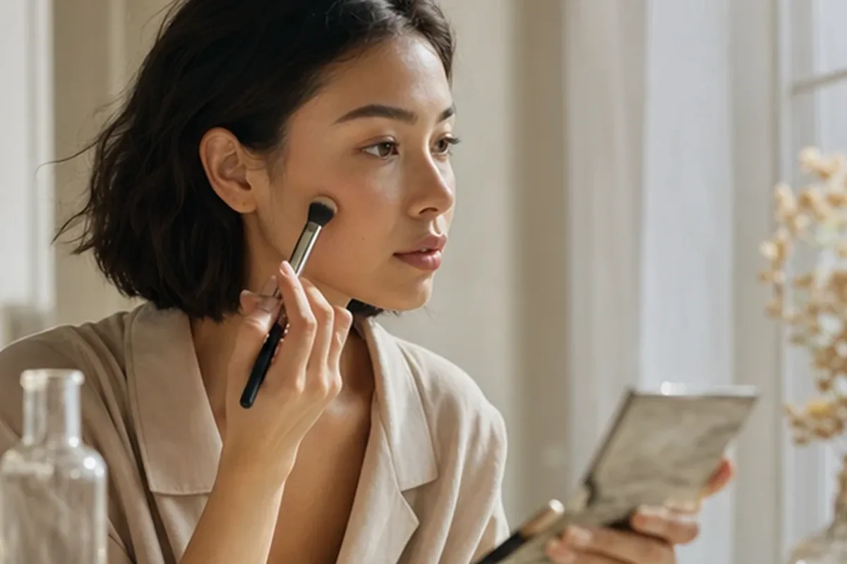 Hochwertige Beauty-Inszenierung zu Auswahlkriterien für Setting Spray für langen Halt