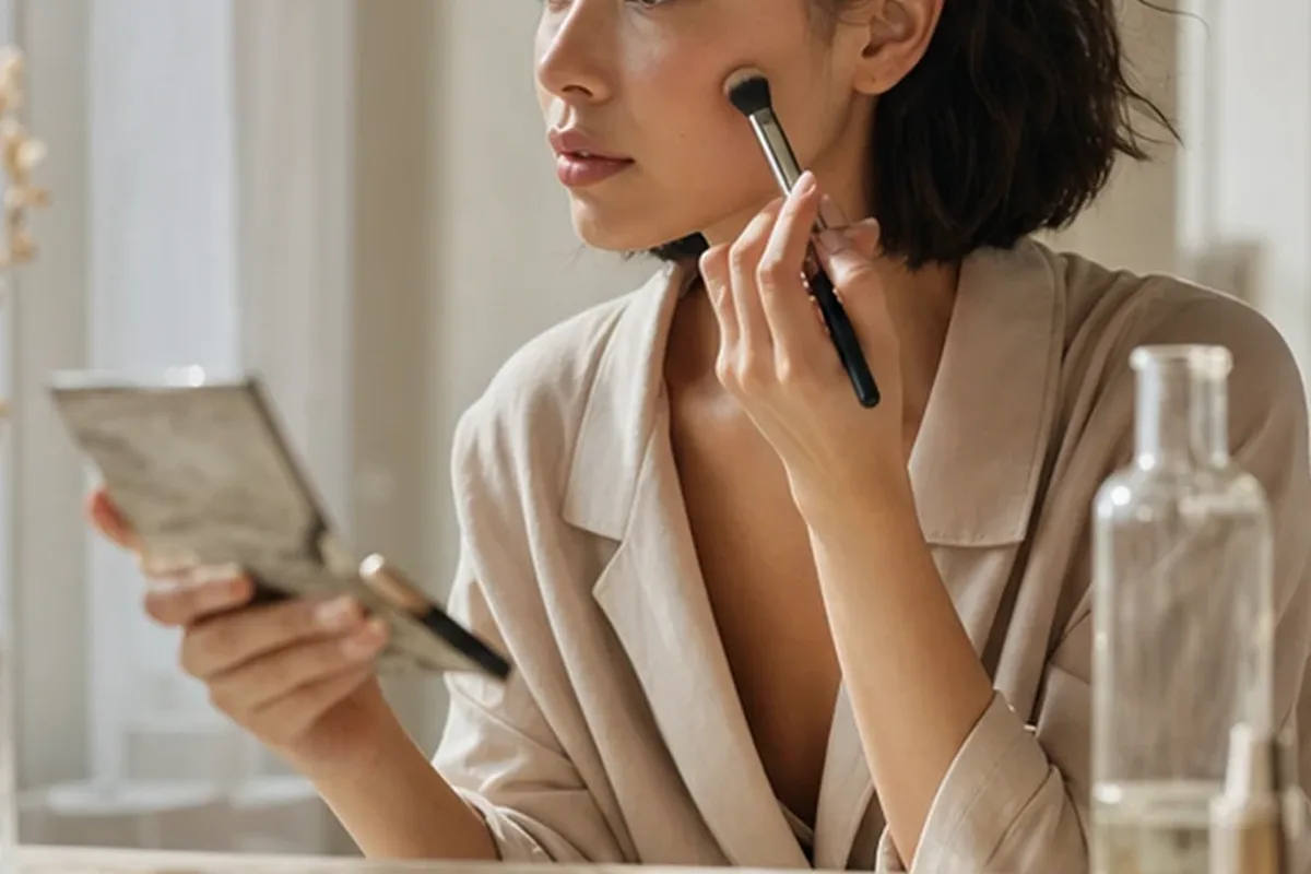 Emotionaler und authentischer Anwendungsmoment rund um Primer für einen natürlichen Look
