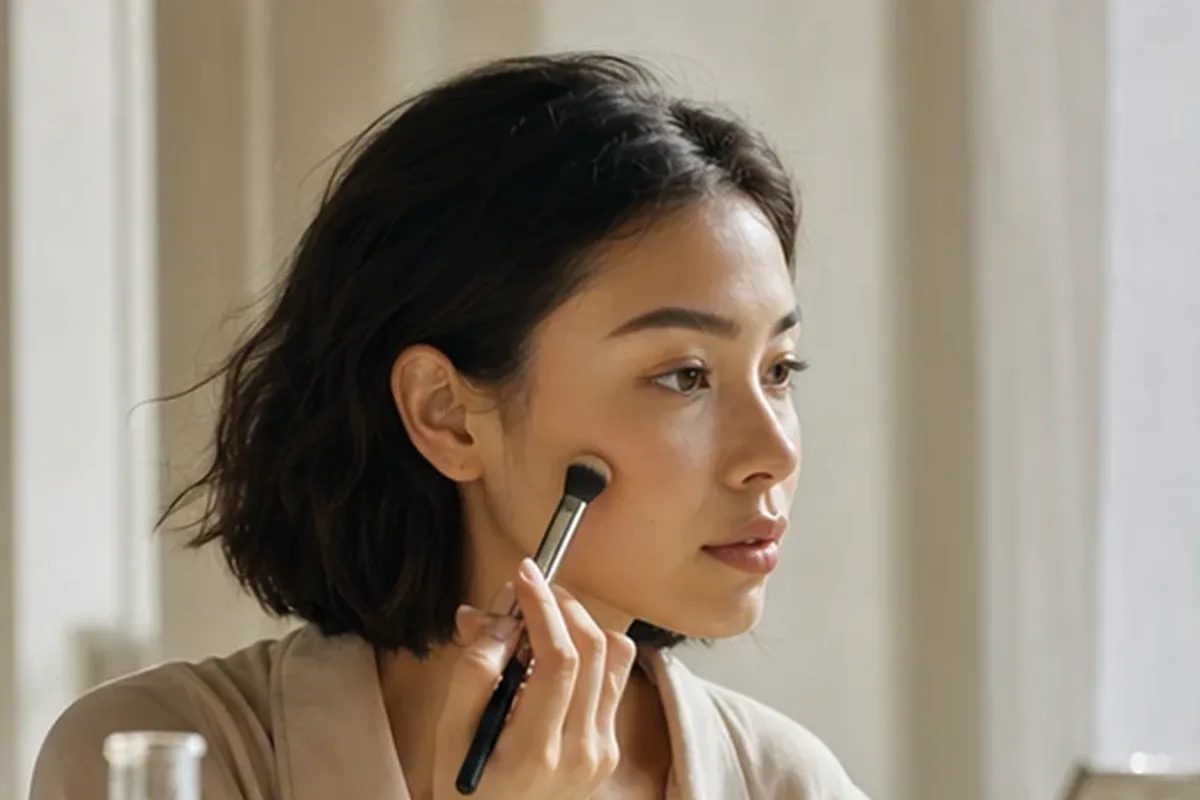 Authentischer Wohlfühlmoment passend zum Beauty-Thema Augenbrauengel für empfindliche Haut