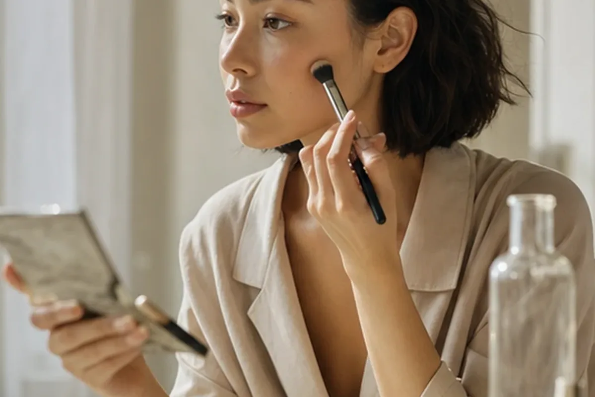 Authentischer Wohlfühlmoment passend zum Beauty-Thema Lidschatten für langen Halt