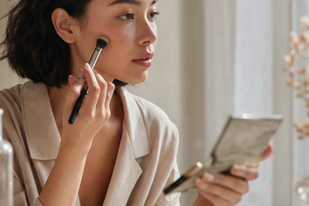 Authentische Beauty-Routine passend zum Thema Bronzer bei Rötungen