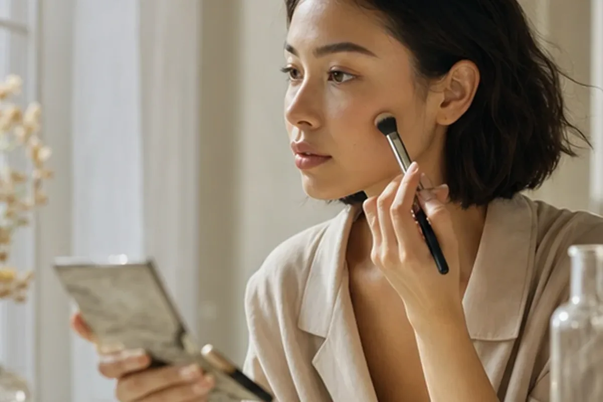 Redaktionelle Detailaufnahme zur Orientierung bei Eyeliner für reife Haut