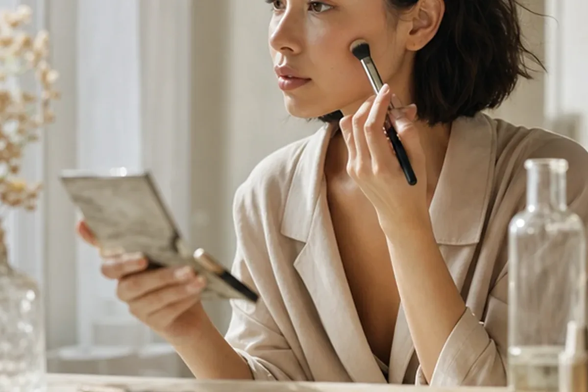 Redaktionelle Detailaufnahme zur Orientierung bei Setting Spray für empfindliche Haut