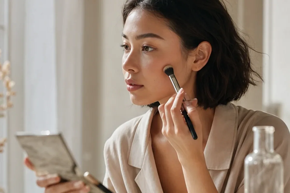 Authentischer Wohlfühlmoment passend zum Beauty-Thema Primer für ölige Haut