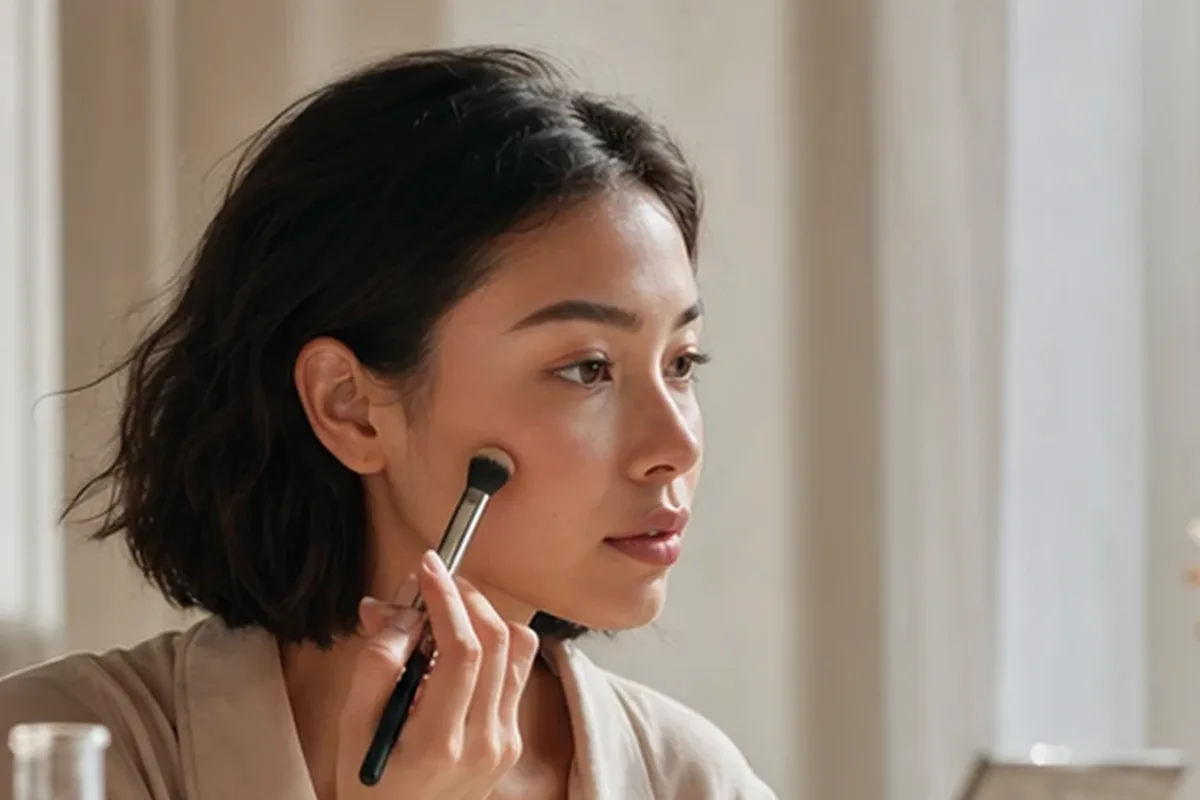 Authentischer Wohlfühlmoment passend zum Beauty-Thema Highlighter bei Rötungen