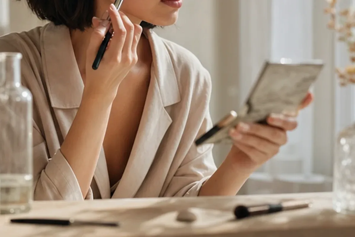 Authentischer Wohlfühlmoment passend zum Beauty-Thema Concealer für reife Haut