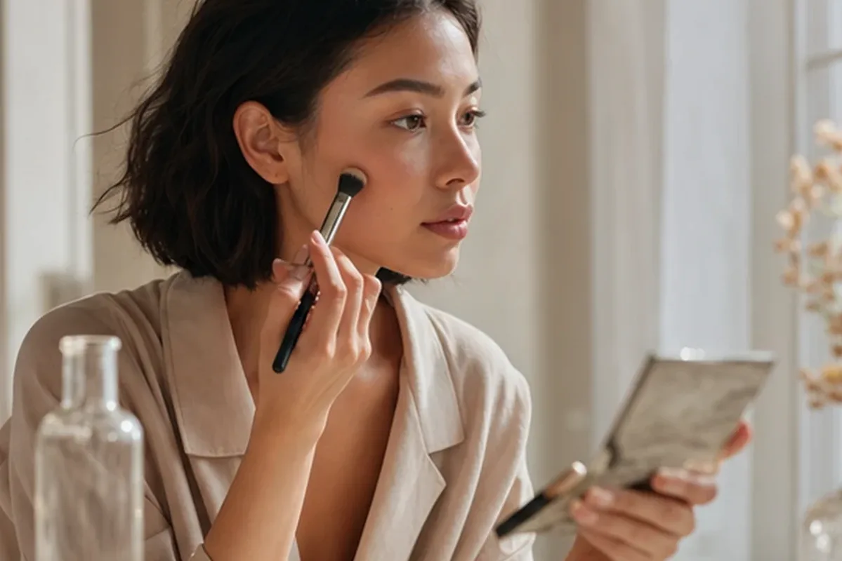 Authentischer Wohlfühlmoment passend zum Beauty-Thema Primer für trockene Haut
